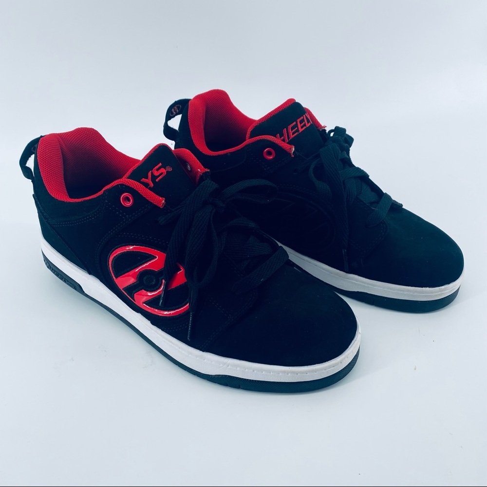 Heelys Voyage Black & Red Roller Skate Sneakers Shoes… Gem
